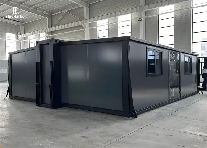 Stalowy / Aluminiowy Podwójny Skrzydło Rozszerzalny Dom Prefabrykowany Do Mieszkania Łatwa I Szybka Instalacja Rozszerzalny Od 18 Do 60 Meterów kwadratowych